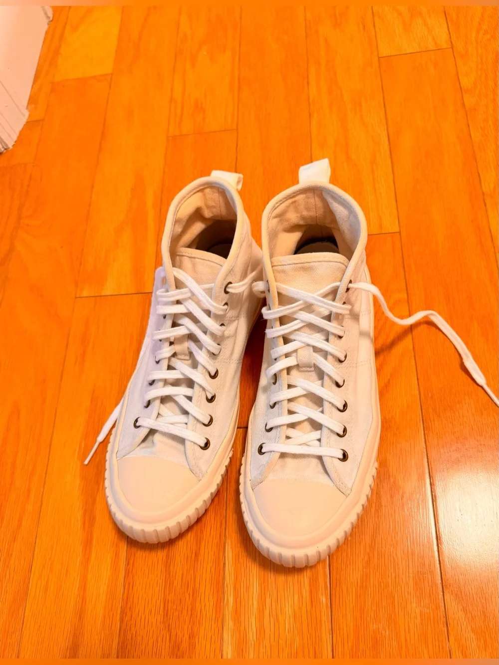 J.Crew Women’s White High-Top Canvas Sneakers